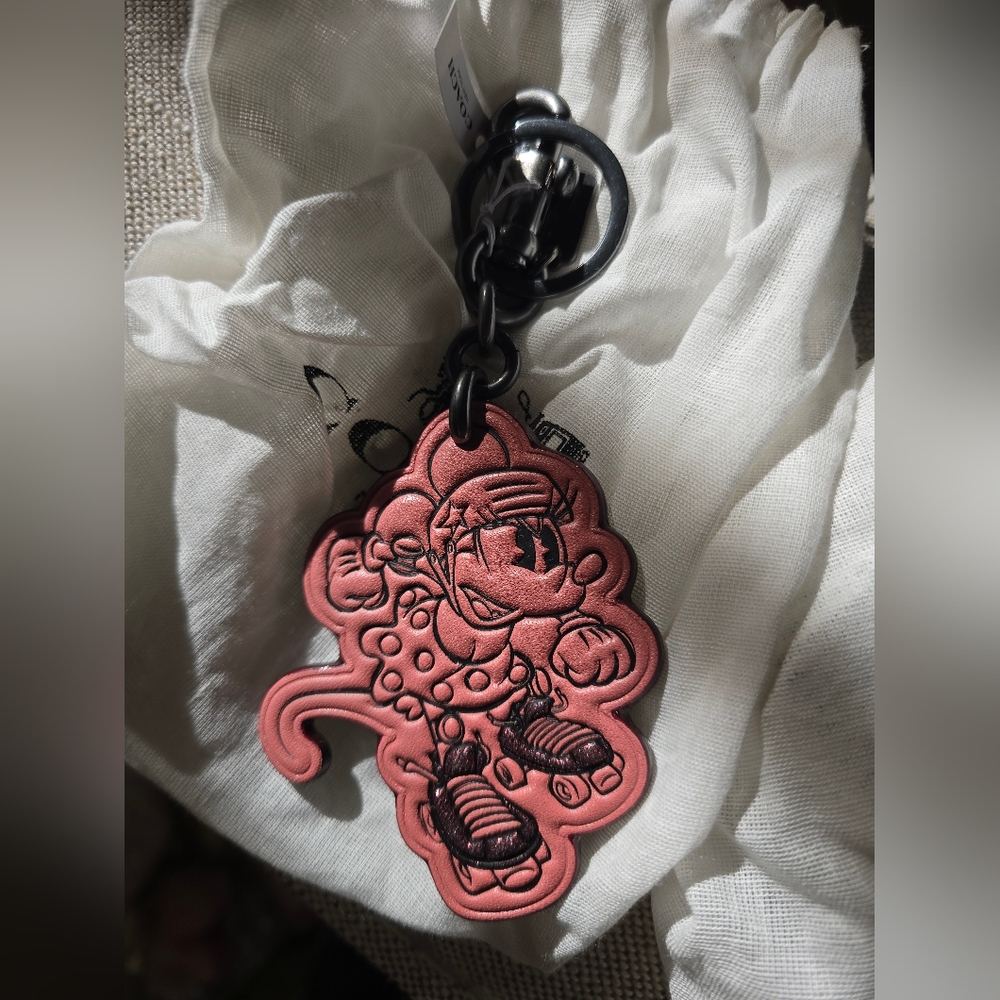 Coach x minnie mouse key chain bag charm
